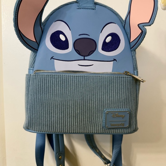 Loungefly Disney Lilo & Stitch Figural Stitch Corduroy Mini Backpack - Picture 5 of 10